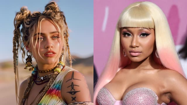 Miley Cyrus and Nicki Minaj