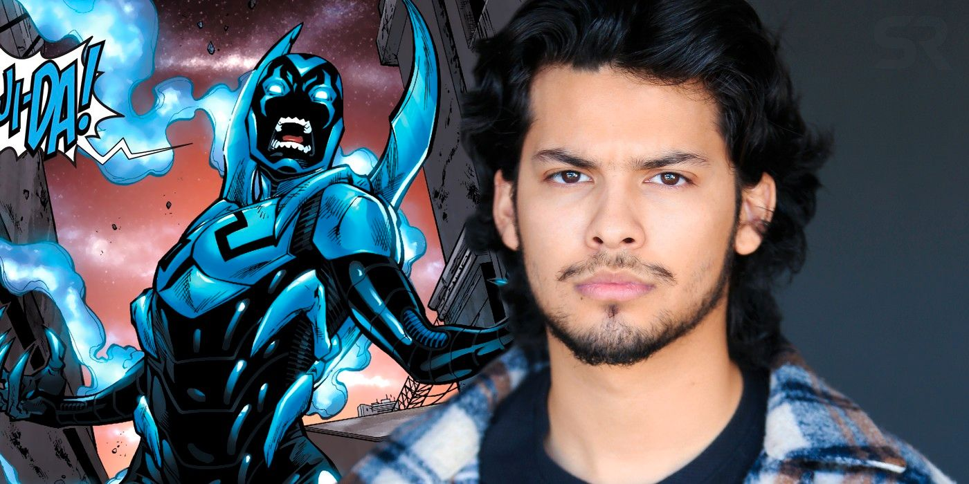 Cover Image for DC’s Blue Beetle Movie Set Photos Leaked: Here’s How The Blue Beetle Star Reacts