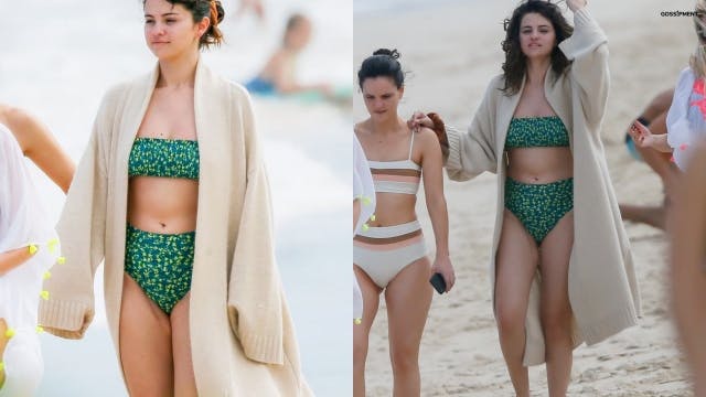 Selena Gomez Floral Bikini