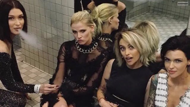 multiple celebrities were photographed smoking in the bathrooms of the Metropolitan Museum of Arts