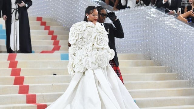 Rihanna wore a Maison Valentino bridal gown
