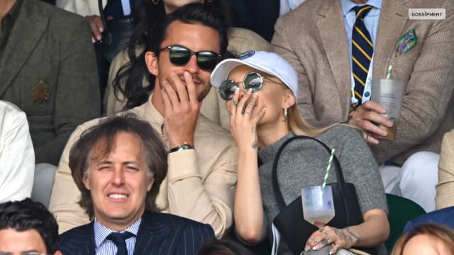 Grande was seated between Andrew Garfield and “Bridgerton” star Jonathan Bailey