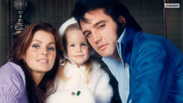 Lisa Marie with her parents