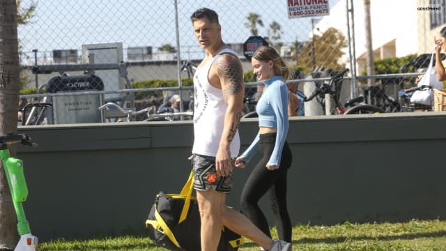 Joe Manganiello leaves gym with actress 13 years his junior